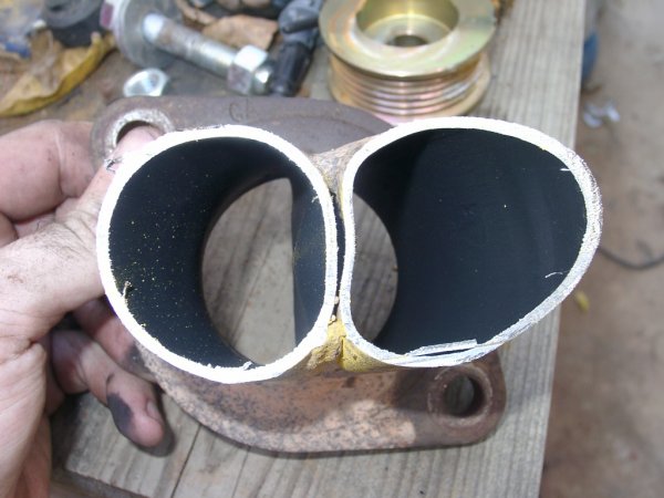 Modified y-pipe